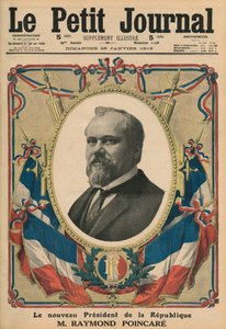 法国共和国新总统雷蒙德·庞加莱（Raymond Poincare），封面插图来自“Le Petit Journal”，补充说明，1913年1月26日